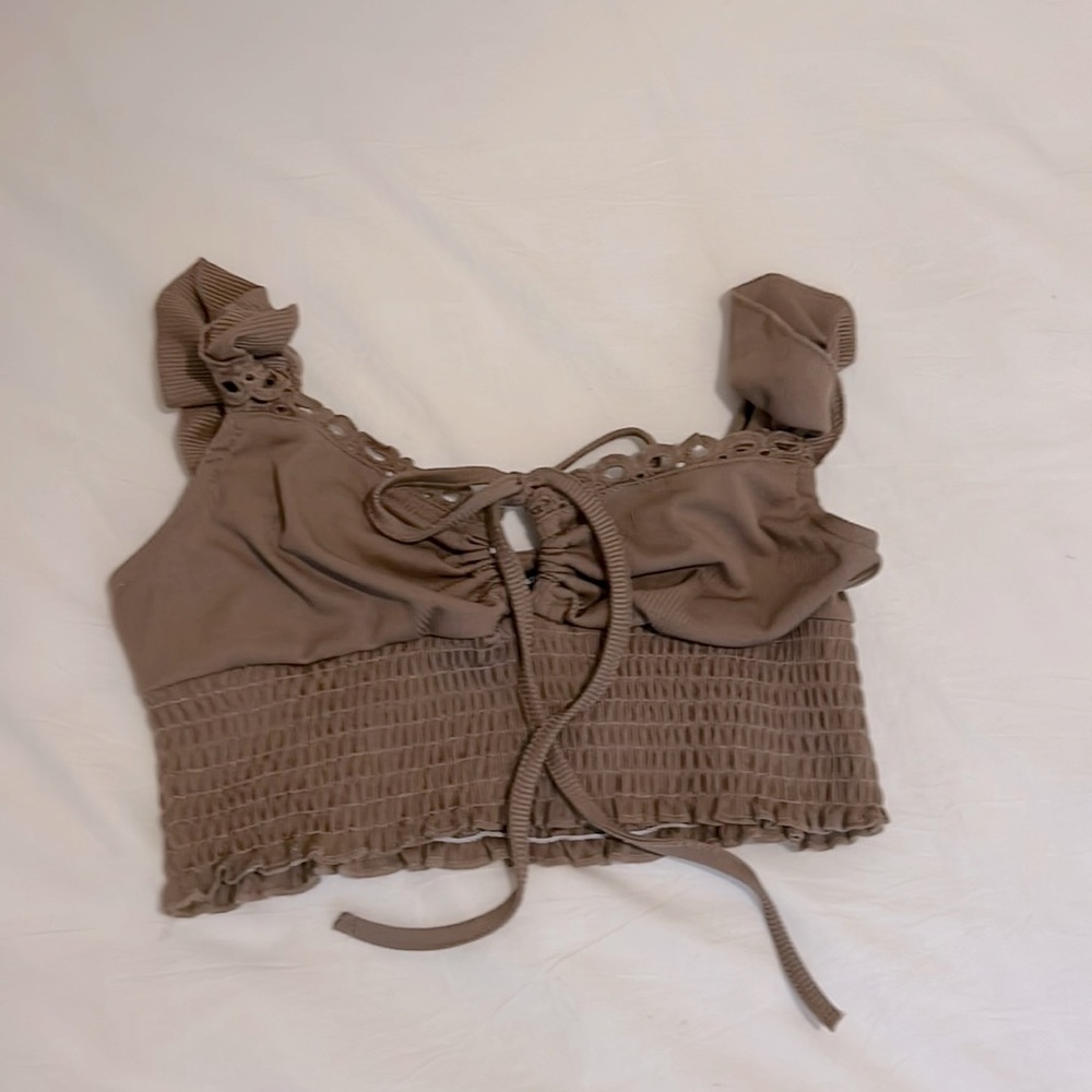 brown crop top